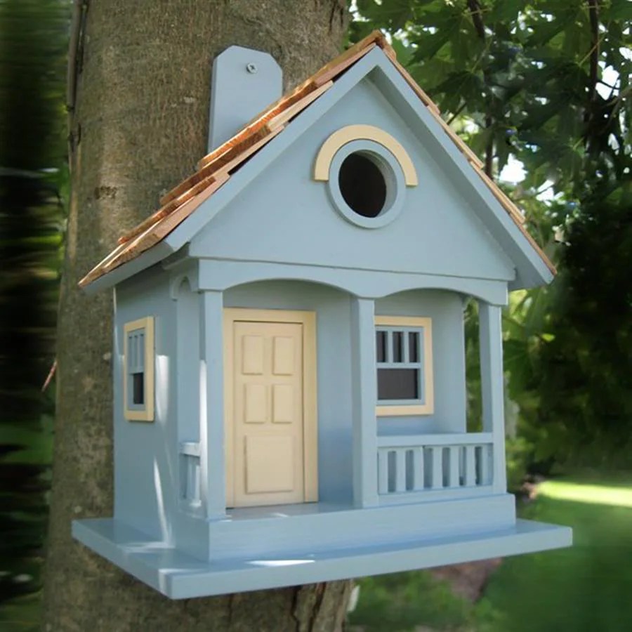Shop Home Bazaar 6in W x 10in H x 8in D Light Blue Bird House at