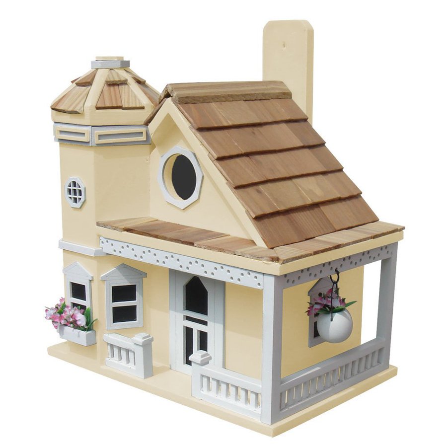 Home Bazaar 9in W x 9in H x 10in D Yellow Bird House at