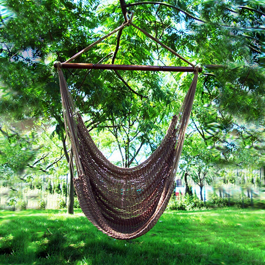 Phat Tommy Outdoor Oasis Mocha Woven Hammock Chair at