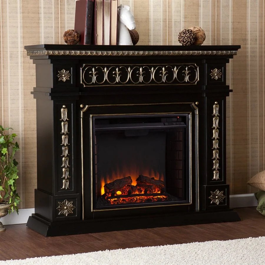 Shop Boston Loft Furnishings 47in W 4700BTU Black Wood Veneer Fan