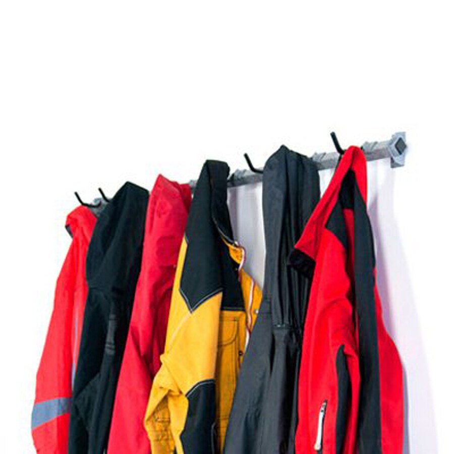 Monkey Bar Silver 8Hook Wall Mounted Coat Rack in the Coat Racks