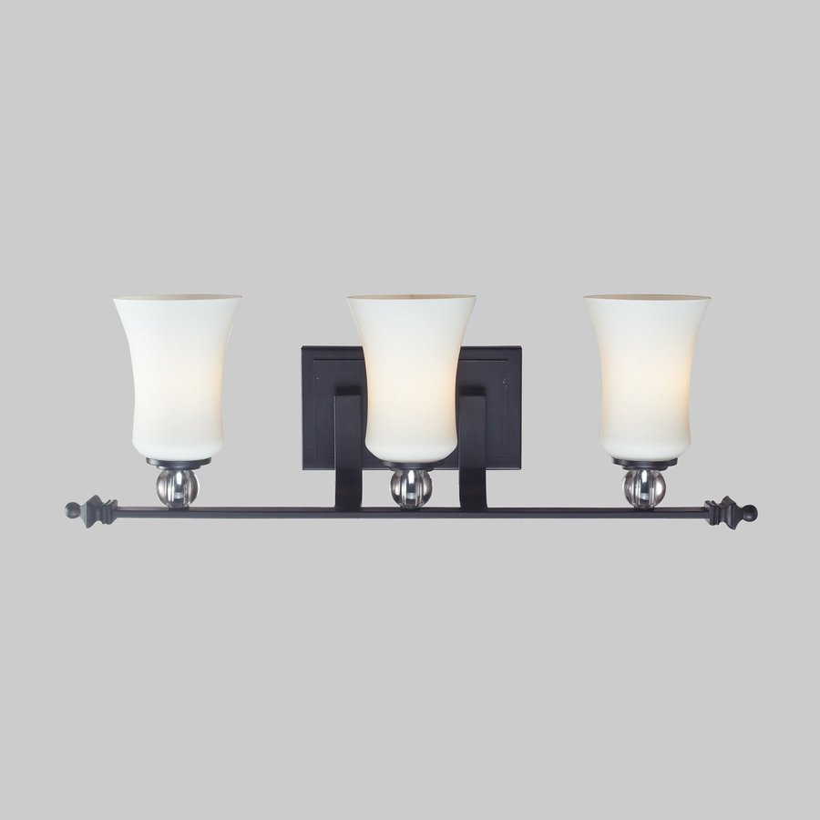 ZLite 3Light Elite Matte Black Crystal Bathroom Vanity Light in the