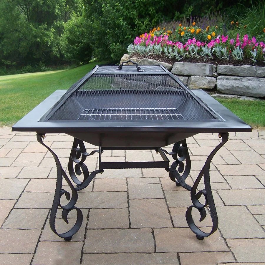 Shop Oakland Living 33in W Black Cast Iron WoodBurning Fire Pit at