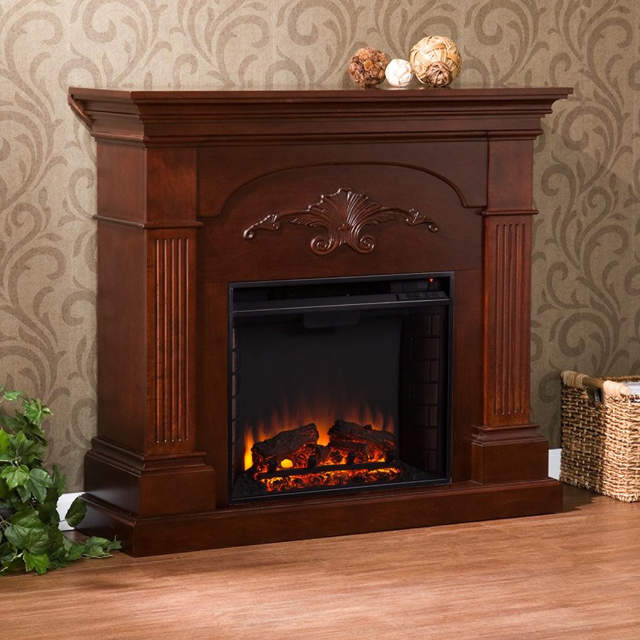 Boston Loft Furnishings 44.75in W Mahogany Fanforced Electric