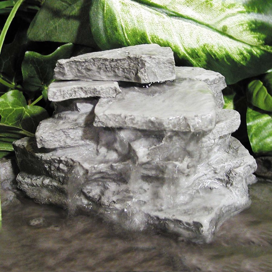 BIRDS CHOICE 5in Resin Rock Waterfall Outdoor Fountain at