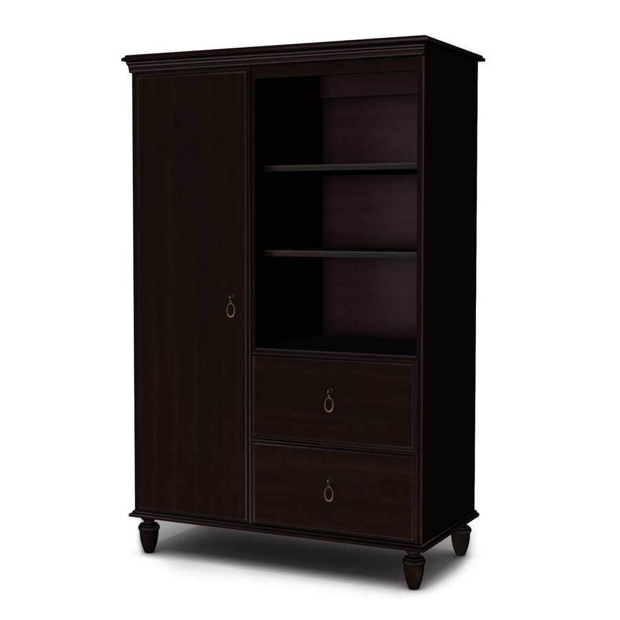 South Shore Furniture Moonlight Dark Mahogany Armoire at