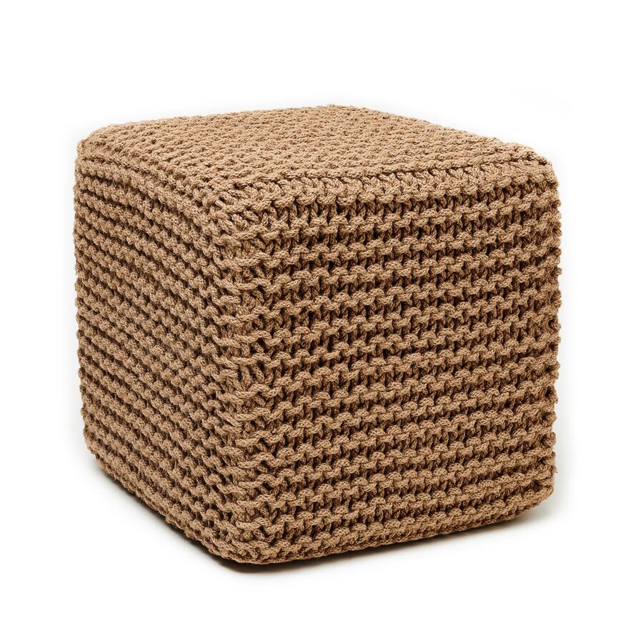 Anji Mountain Jute Modern Natural Ottoman in the Indoor Ottomans