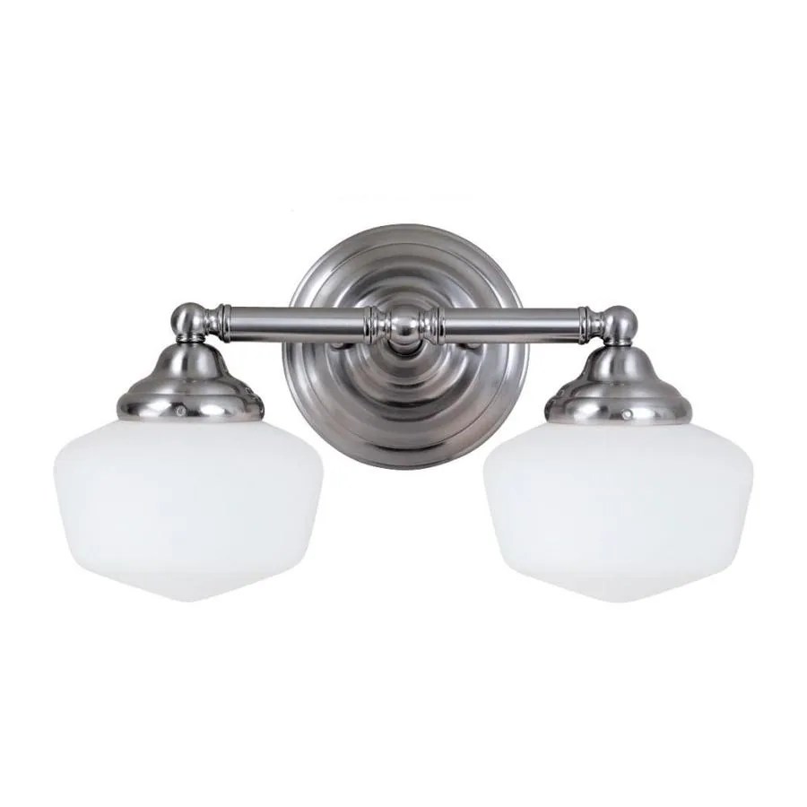 Shop Sea Gull Lighting 2Light Academy Brushed Nickel Bathroom Vanity