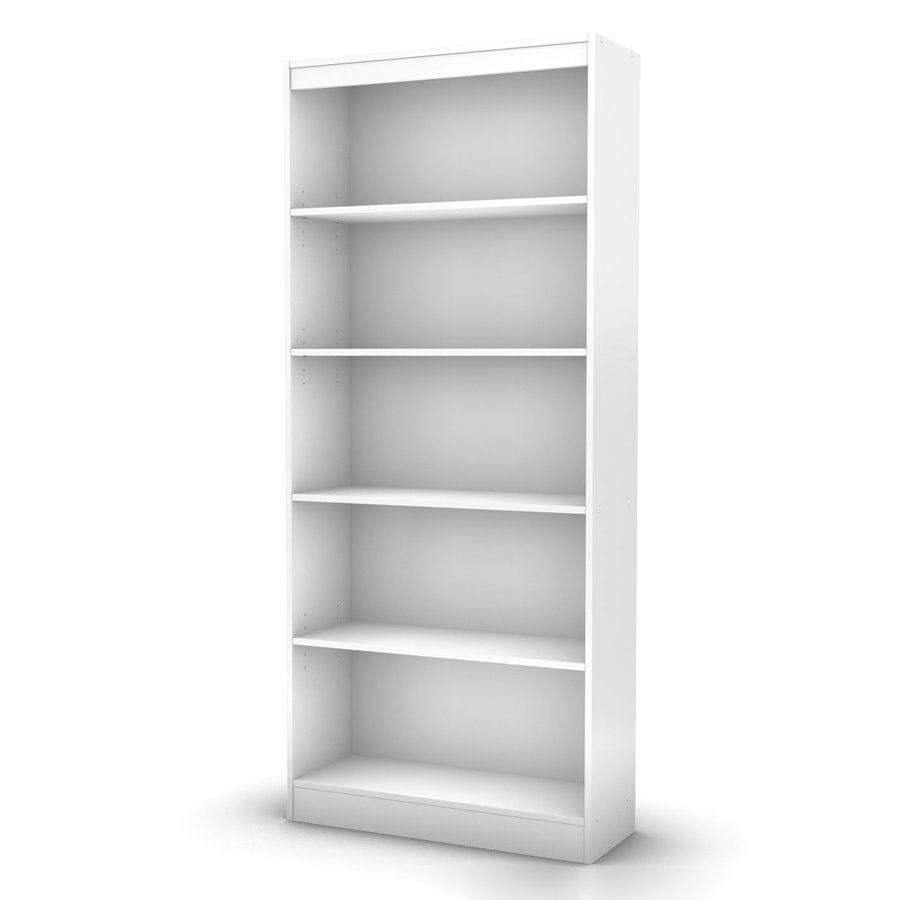 South Shore Furniture Axess Pure White 5Shelf Bookcase in the