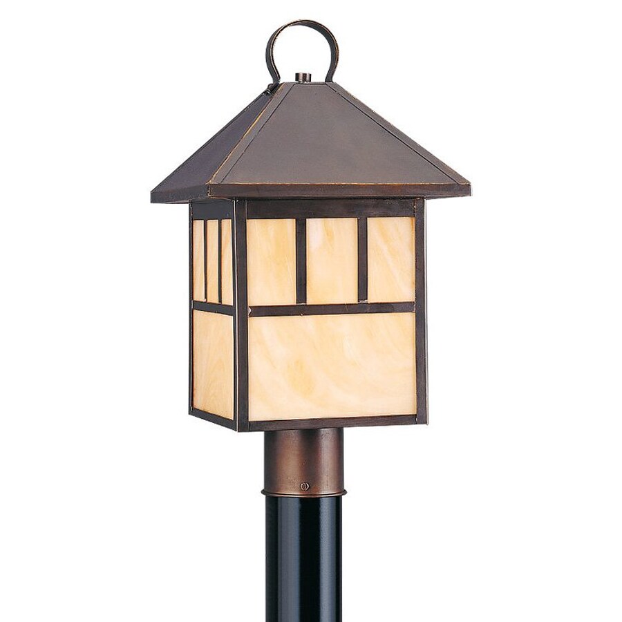Sea Gull Lighting Prairie Statement 19in H Antique Bronze Post Light
