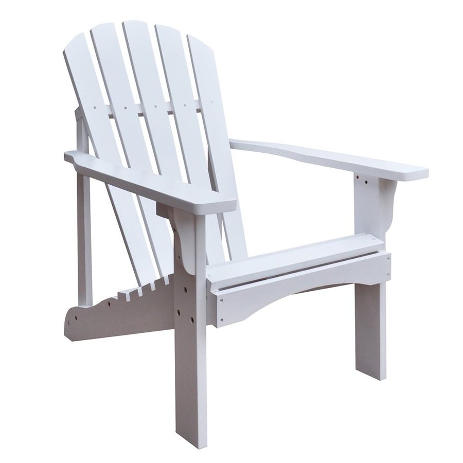 Shop Shine Company Rockport White Cedar Patio Adirondack Chair at