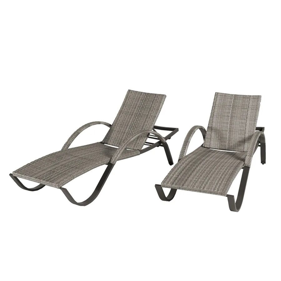 Shop RST Brands Cannes 2Count Wicker Stackable Patio Chaise Lounge