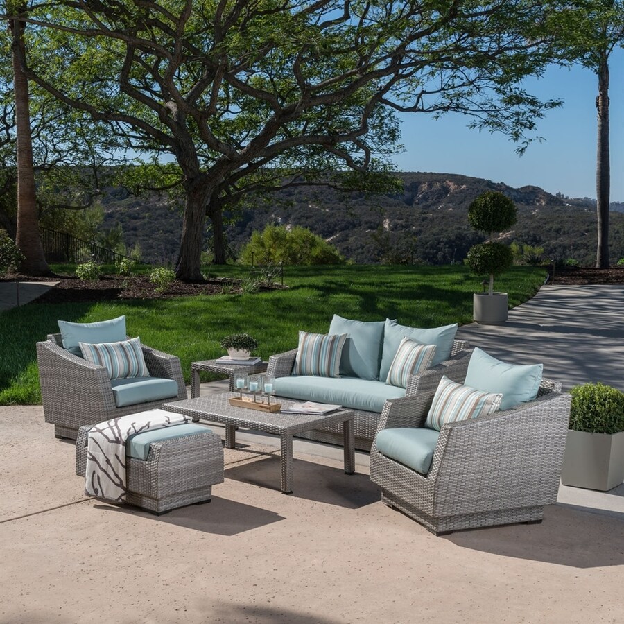 Shop RST Brands Cannes 6Piece Wicker Patio Conversation Set at