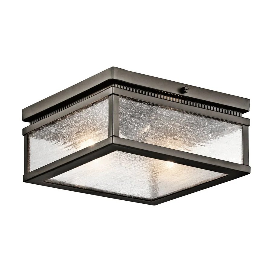 Shop Kichler Manningham 11.75in W Olde Bronze Outdoor FlushMount