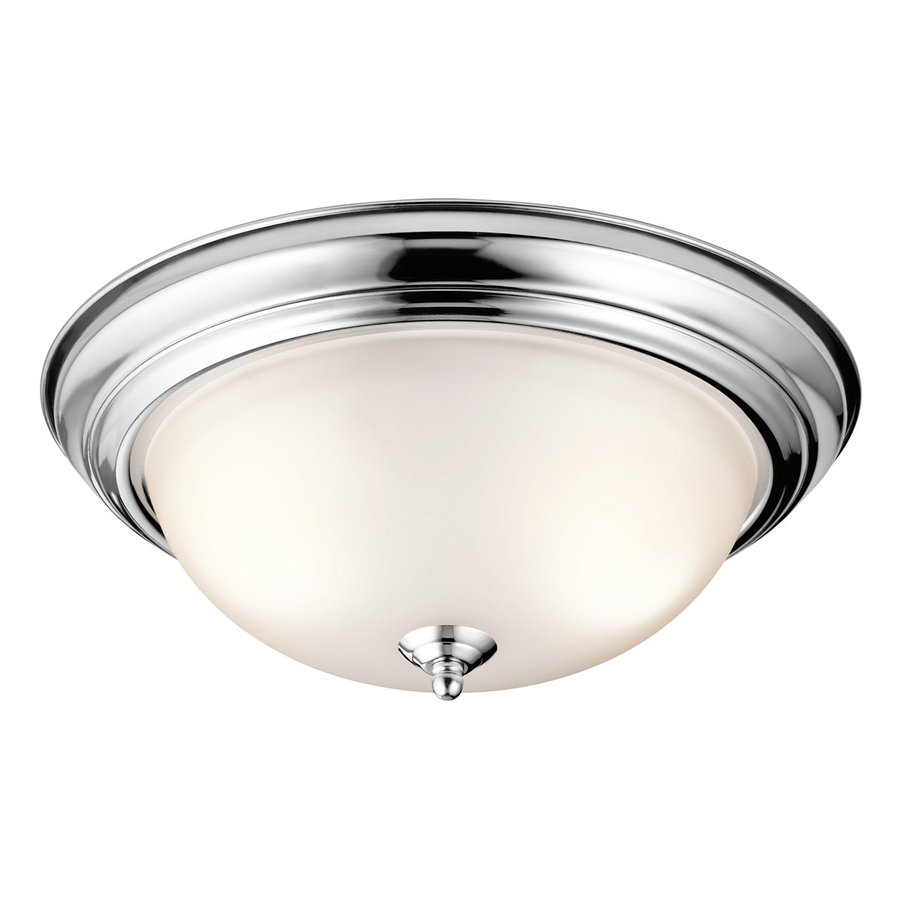 Shop Kichler Lighting 15.25in W Chrome Ceiling Flush Mount Light at