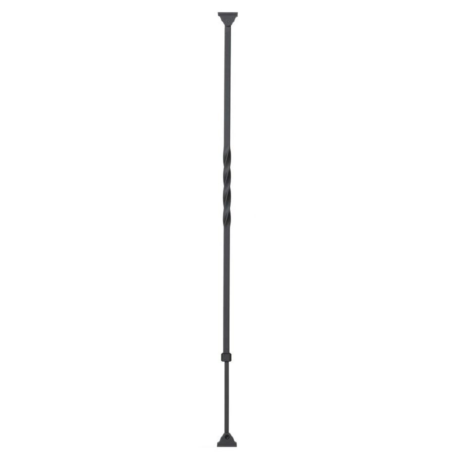 Ole' Iron Slides Adjustable 26.75in Satin Black Wrought Iron Twist