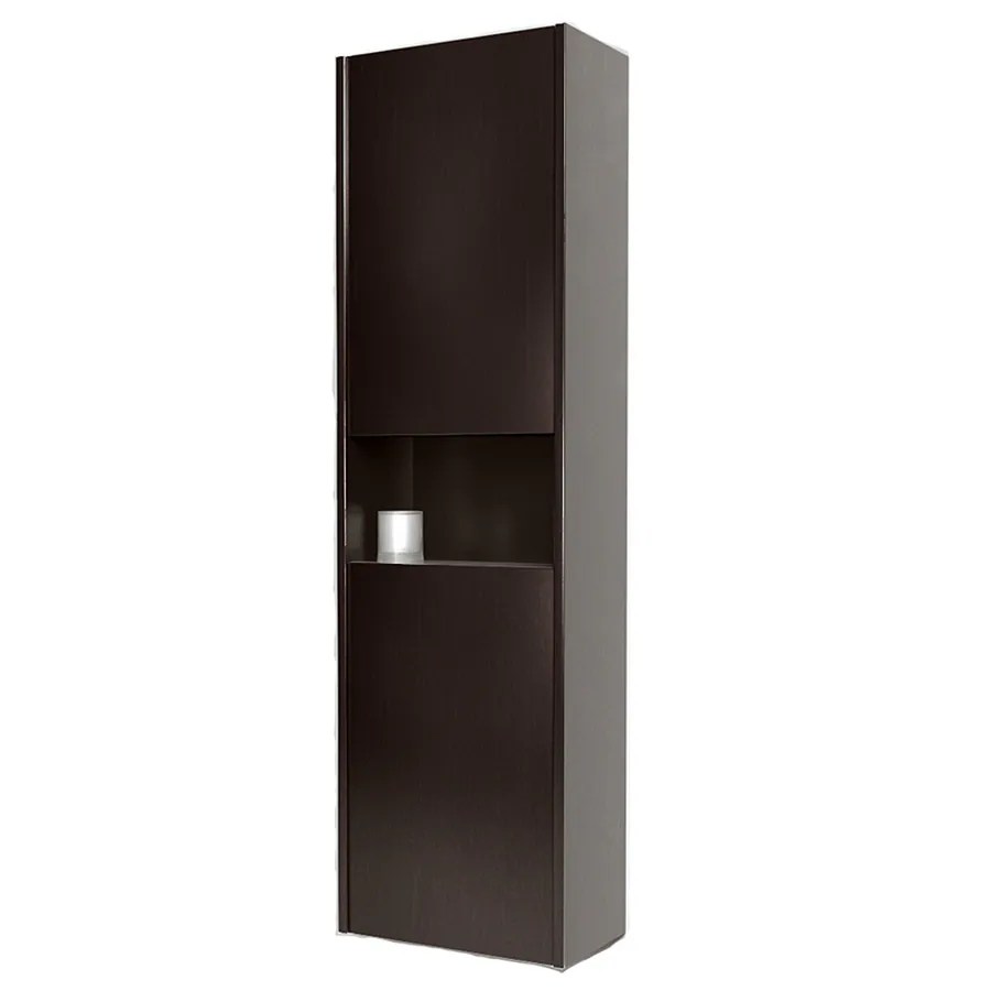 Shop Wyndham Collection 16in W x 56in H x 9in D Espresso Oak Wall