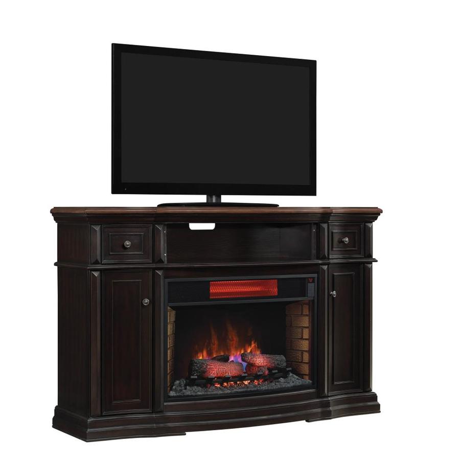 Style Selections 64in W 5200BTU Coffee Black Wood Veneer Infrared