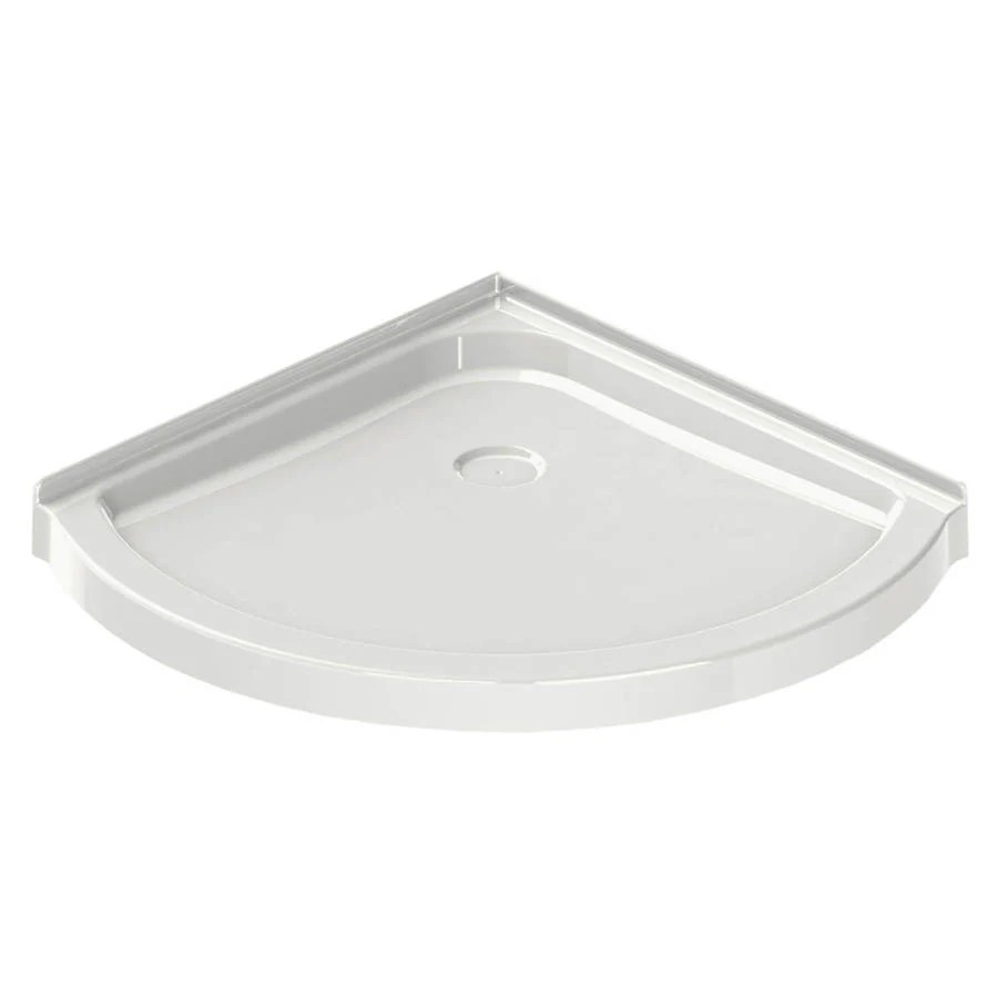 MAAX White Acrylic Shower Base 36in W x 36in L with Center Drain at