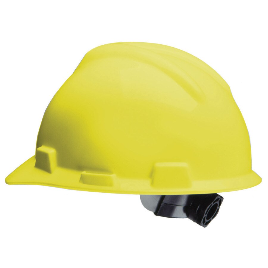 MSA Yellow Hard Hat with Ratchet in the Hard Hats department at