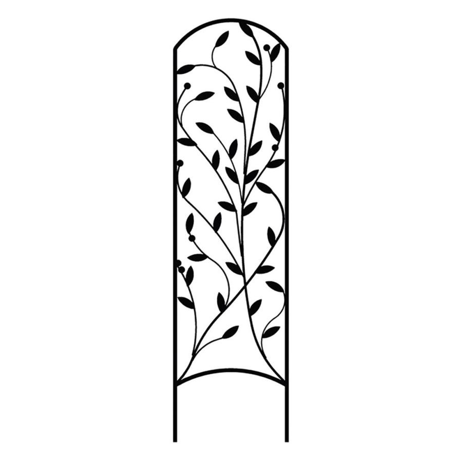 Patio Life 22in W x 80.9in H Black Garden Trellis at