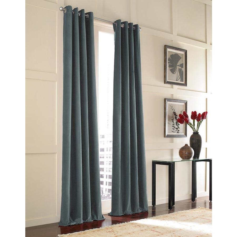 CHF Messina 120in Slate Blue Cotton Room Darkening Standard Lined