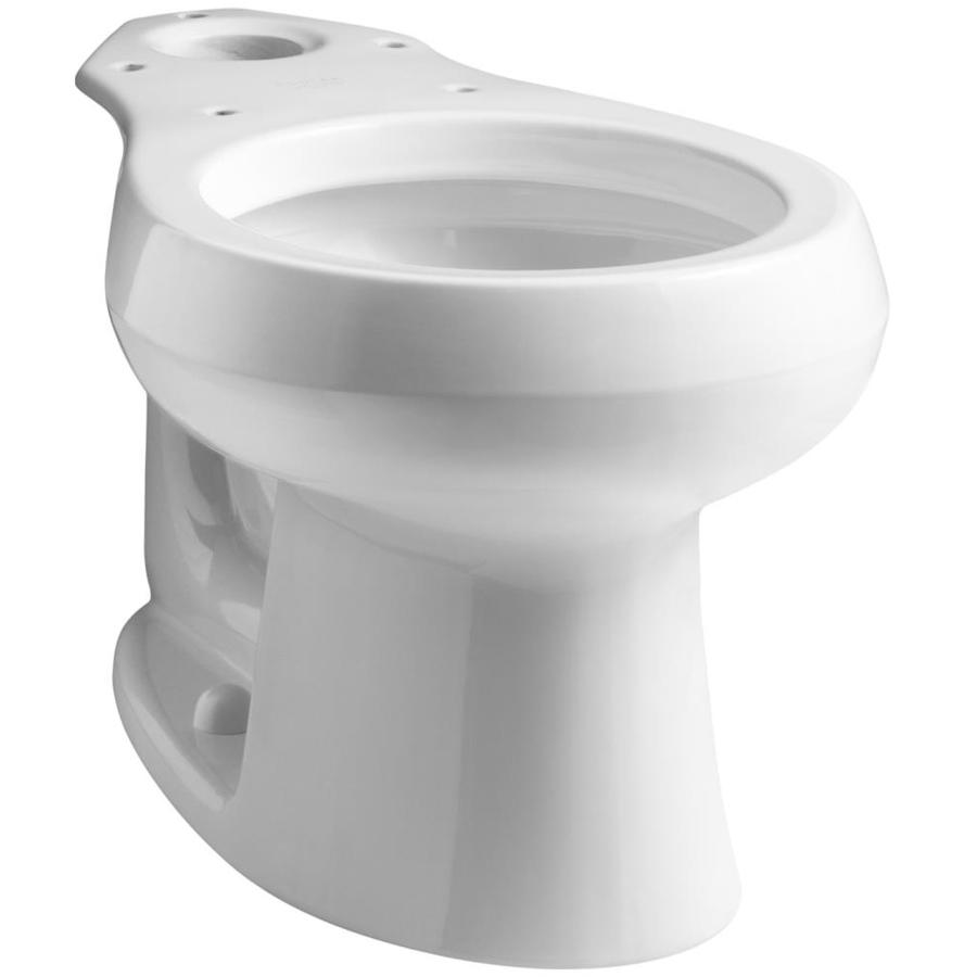 KOHLER Wellworth White Round Standard Height Toilet Bowl in the Toilet