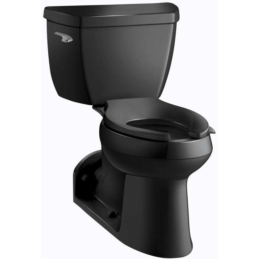 KOHLER Barrington Black Black WaterSense Elongated Chair Height 2Piece