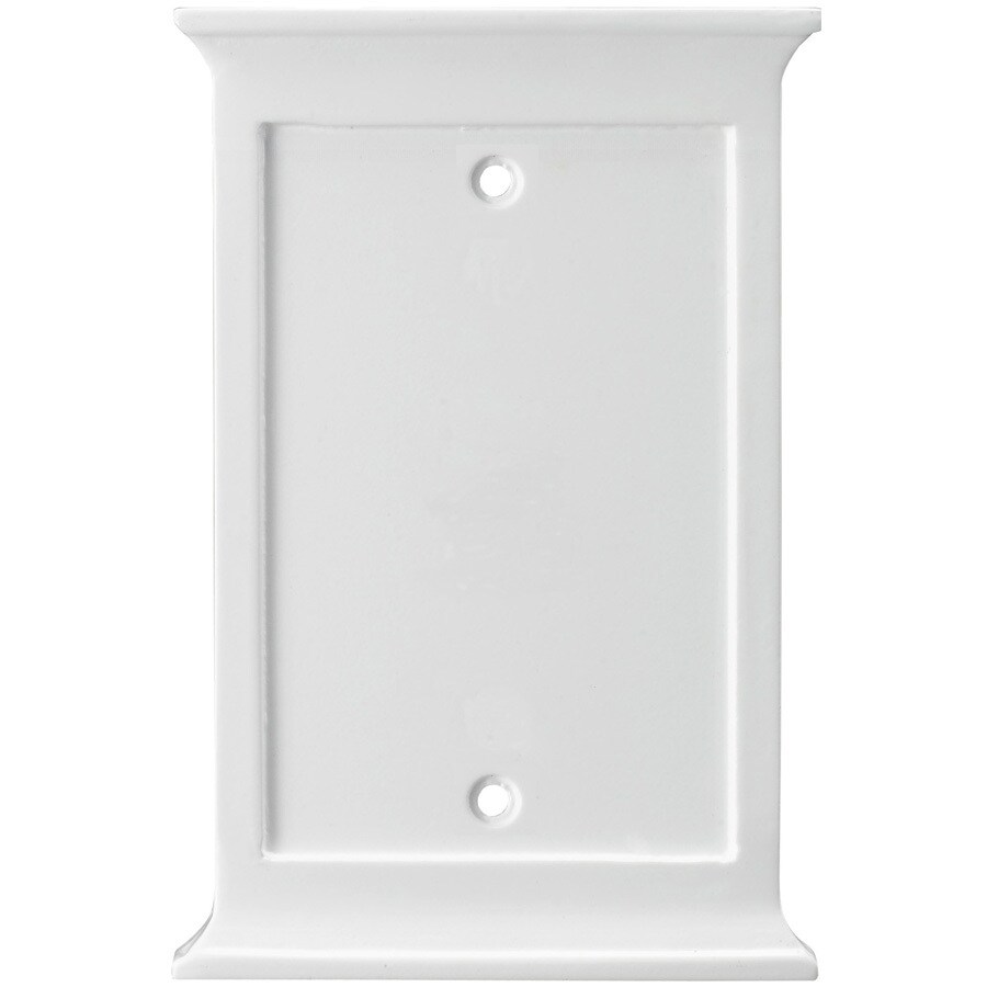 allen + roth 1Gang White Blank Wall Plate in the Wall Plates