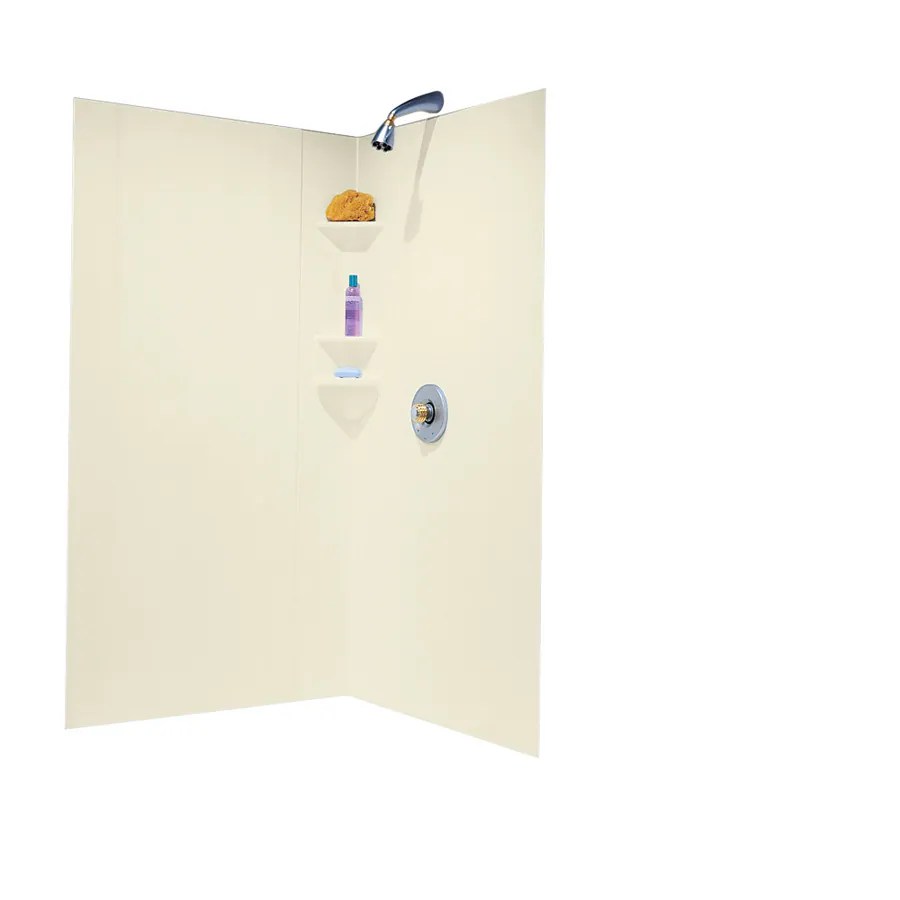 Swanstone Bone Shower Wall Surround Corner Wall Kit 38in x 38