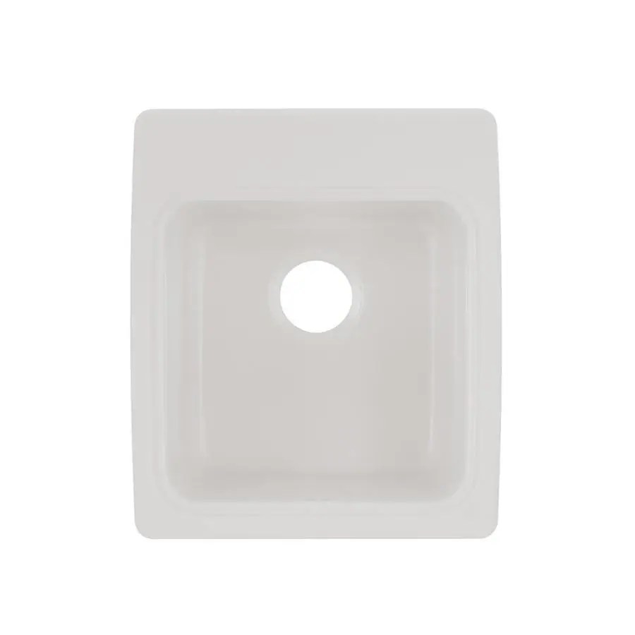 SWAN 17.25in x 20in 1Basin White Selfrimming Composite Laundry Sink