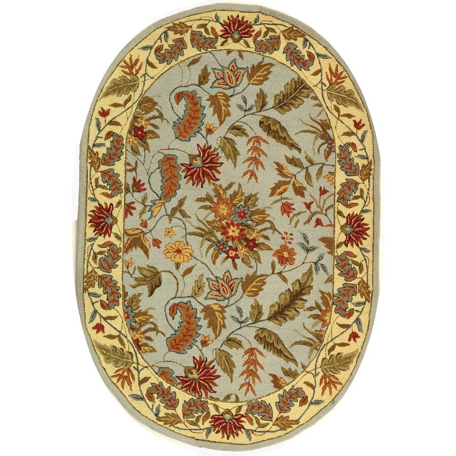 Shop Safavieh Chelsea Light Blue Oval Indoor HandHooked Area Rug
