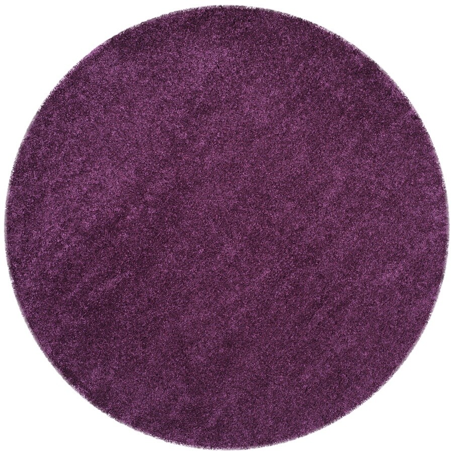 Shop Safavieh Shag Purple Round Indoor Machine-Made Area ... (900 x 900 Pixel)