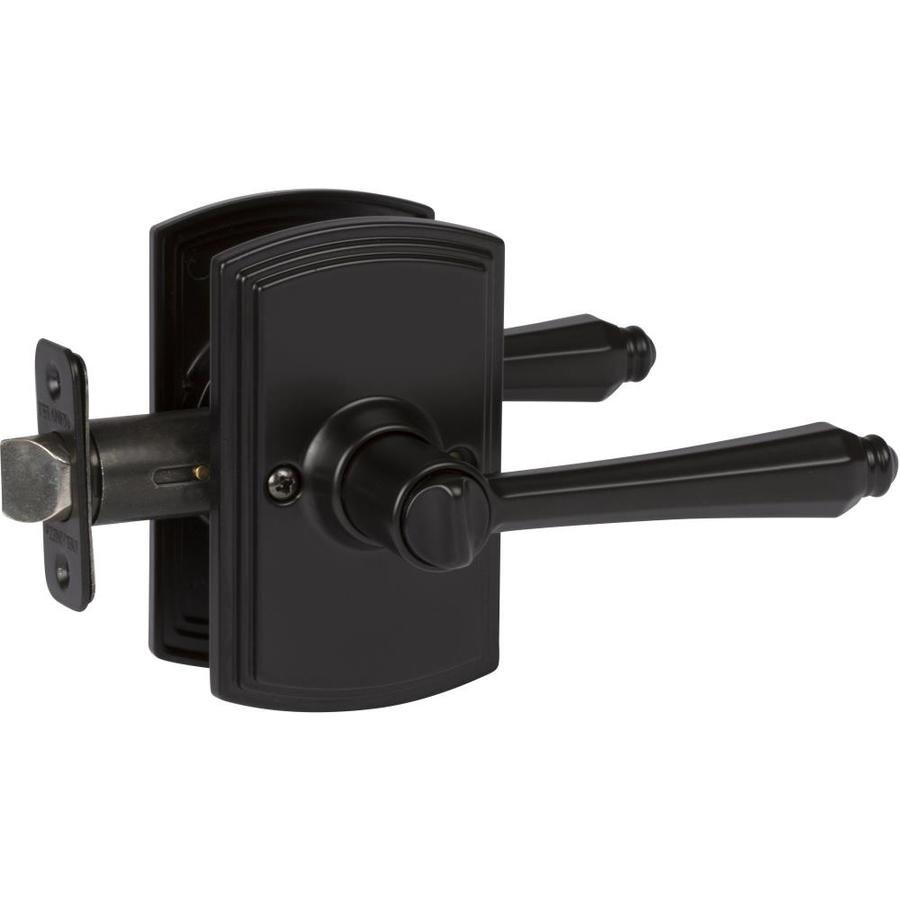 Delaney Hardware Florini Black Reversible Privacy Door Handle at