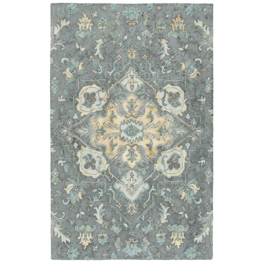 Kaleen Zocalo Graphite Rectangular Indoor/Outdoor Handcrafted Mid