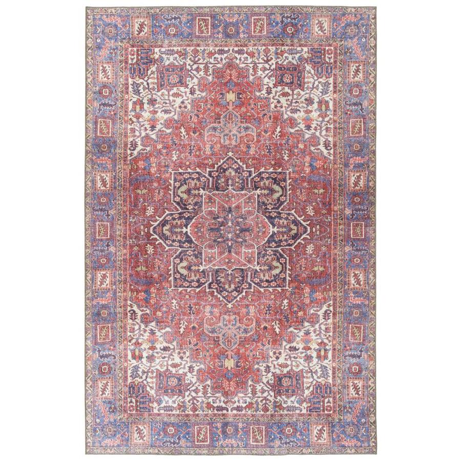 Kaleen Boho Patio 8 x 10 Red Indoor/Outdoor Distressed/Overdyed Vintage