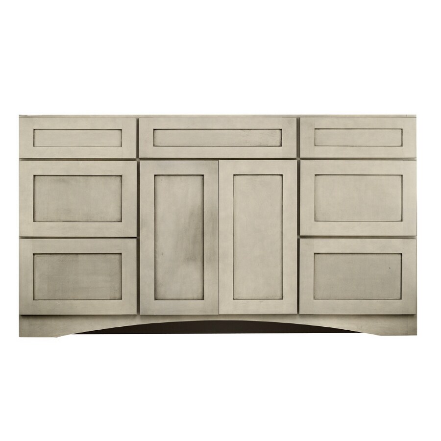 KraftMaid 48" Pewter Glaze Cottage Casual Bath Vanity at