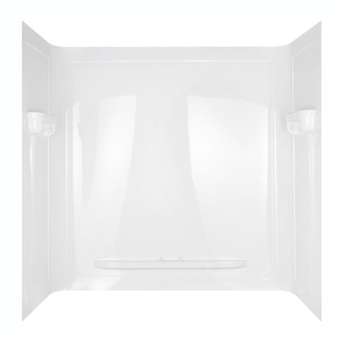 Aqua Glass Seamless 60in W x 32in D x 60in H High Gloss White