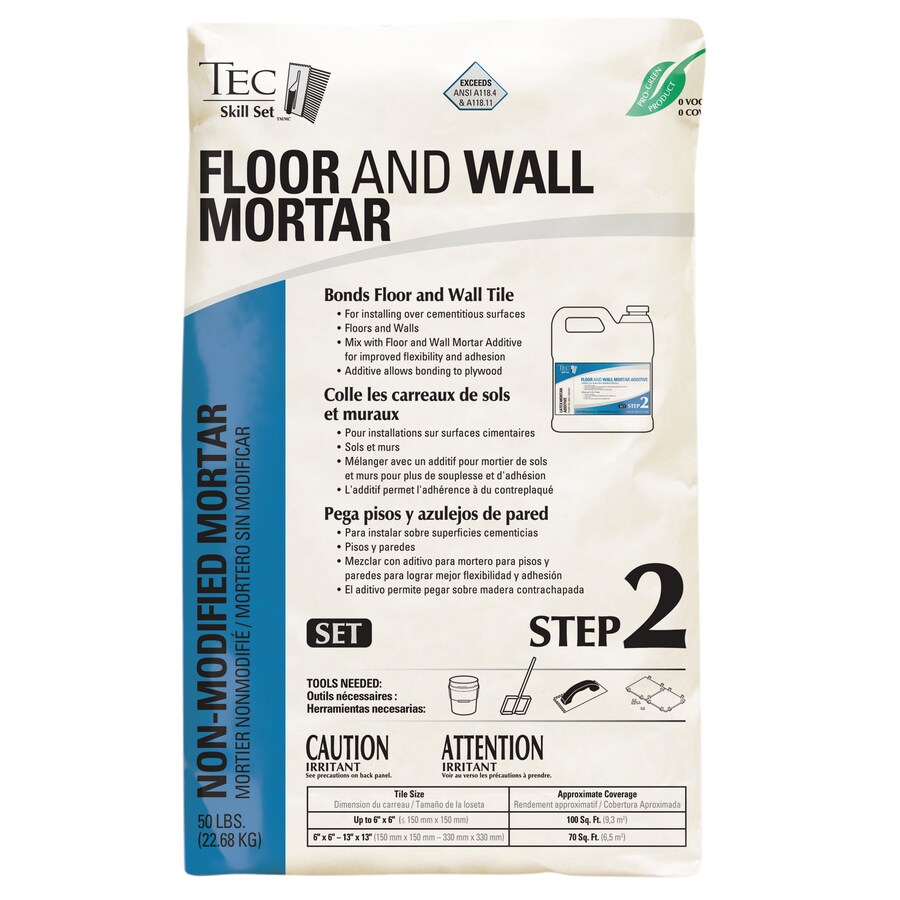 TEC 50lbs Gray Powder DryThinset Mortar at