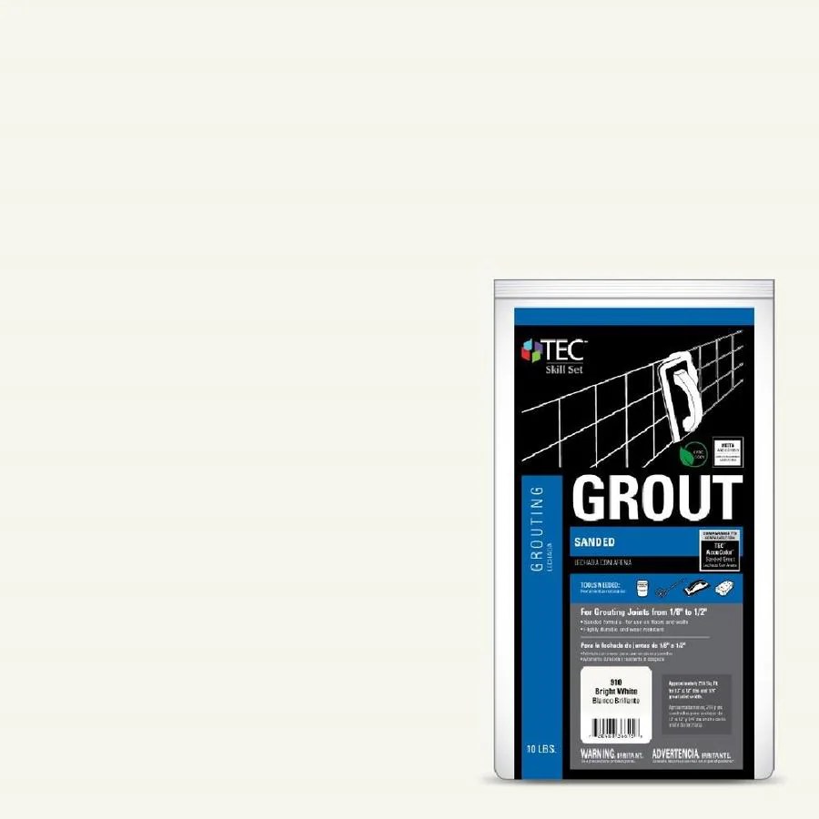 TEC 10lb Bright White Sanded Grout in the Grout department at