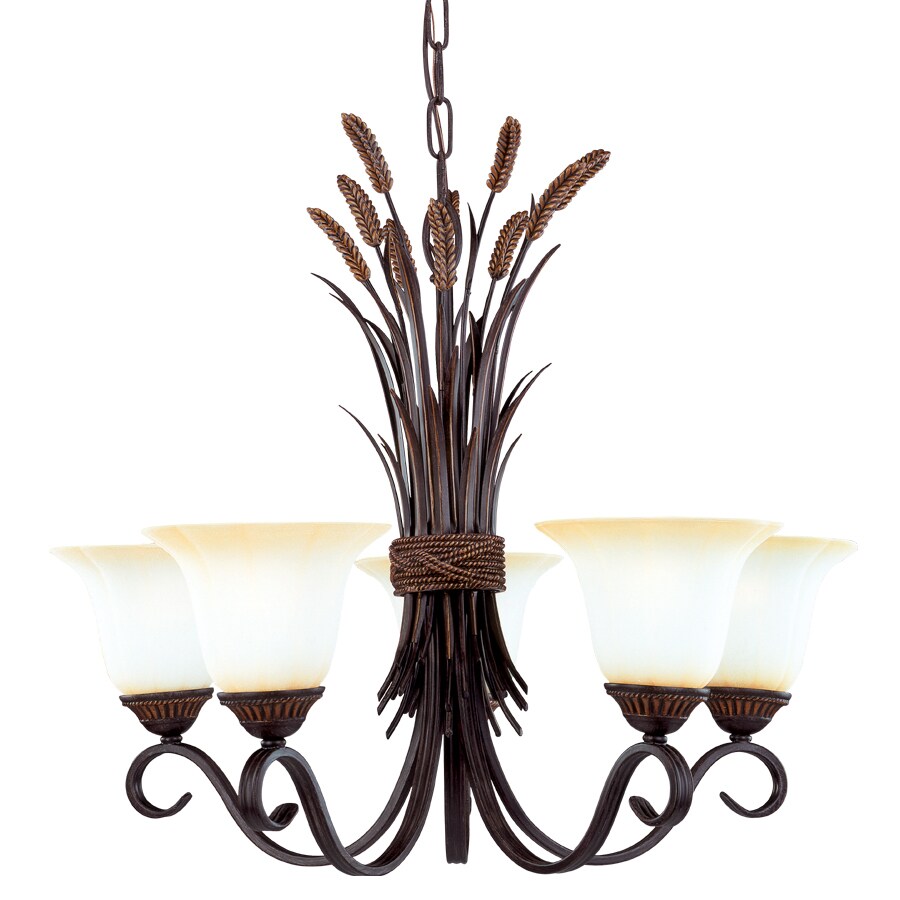 Portfolio 26in 5Light Bronze Tinted Glass Standard Chandelier in the