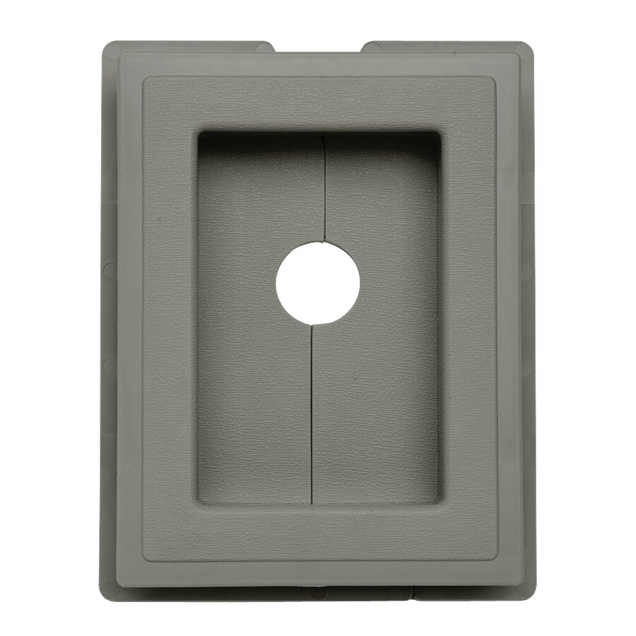 Durabuilt 6.875in x 5.5in Sagebrook/Pebble Vinyl Electrical Mounting