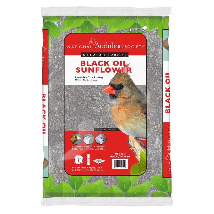 National Audubon Society 40lb Signature Harvest Black Oil Sunflower Seed at