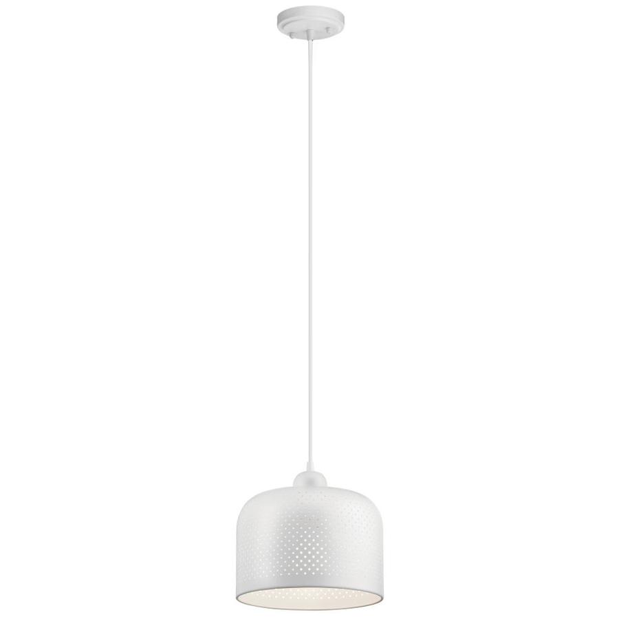 Kichler White Single Modern/Contemporary Cylinder Pendant Light at