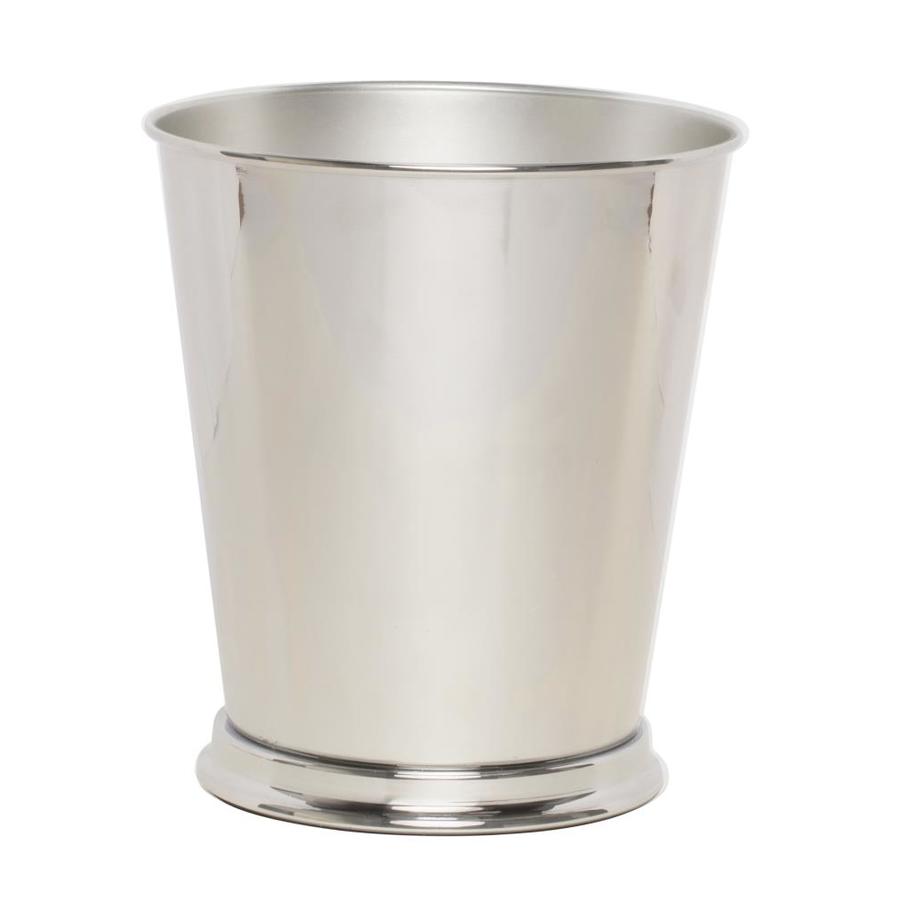 Giagni Vernon Polished Chrome Metal Wastebasket at
