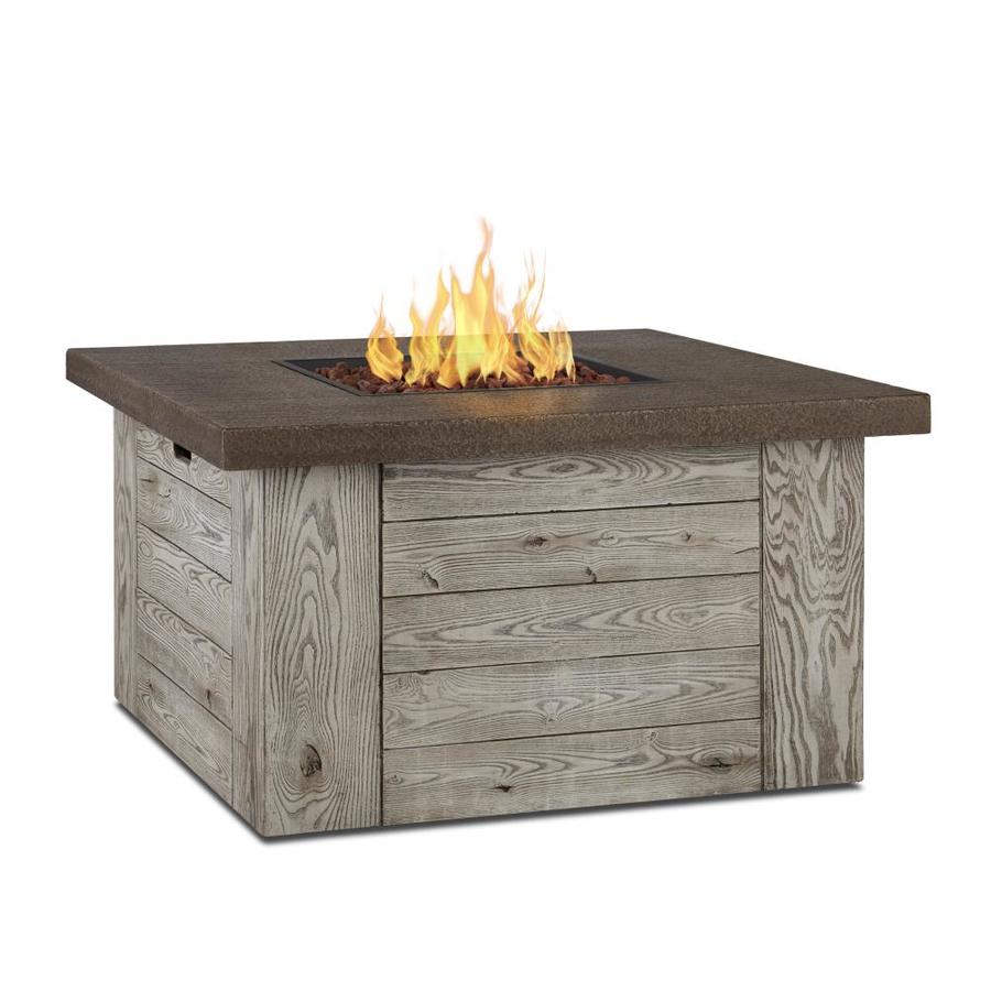 Real Flame 42in W 50000BTU Weathered Gray Portable Tabletop Composite