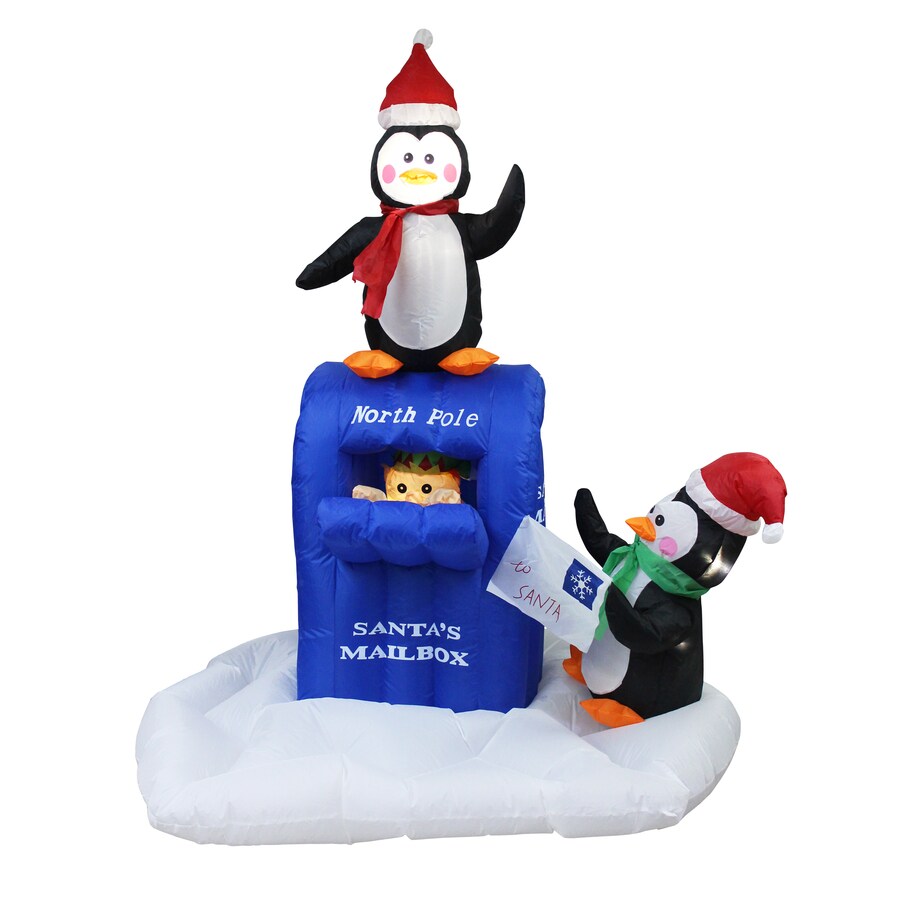 Shop Holiday Living 5ft x 4ft Animatronic Lighted Penguin Christmas