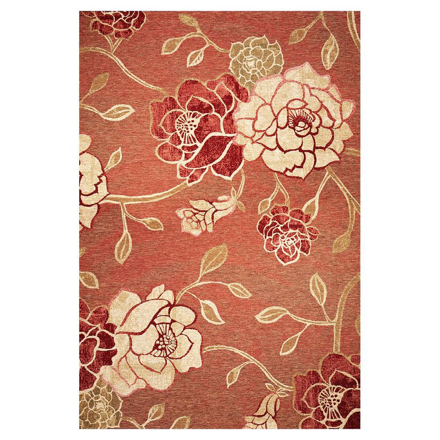 KAS Rugs Serenity Red Round Indoor/Outdoor Woven Area Rug ... (675 x 675 Pixel)