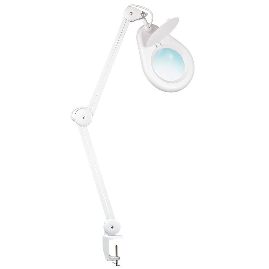 OttLite 32in Adjustable White On/Off Switch SwingArm Desk Lamp with