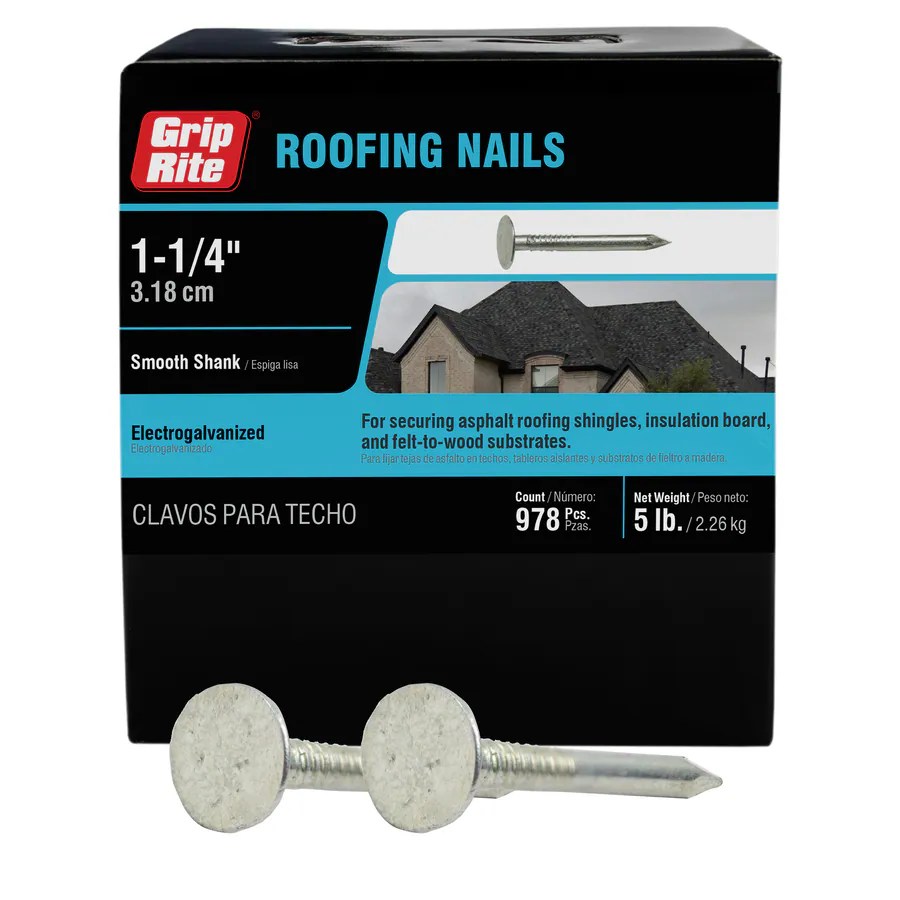 GripRite 11Gauge ElectroGalvanized Steel Roofing Nails